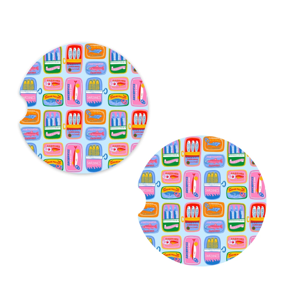 Sardines Car Coaster Set