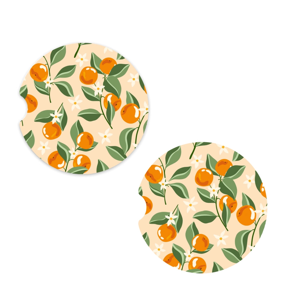 Oranges Car Coaster Set