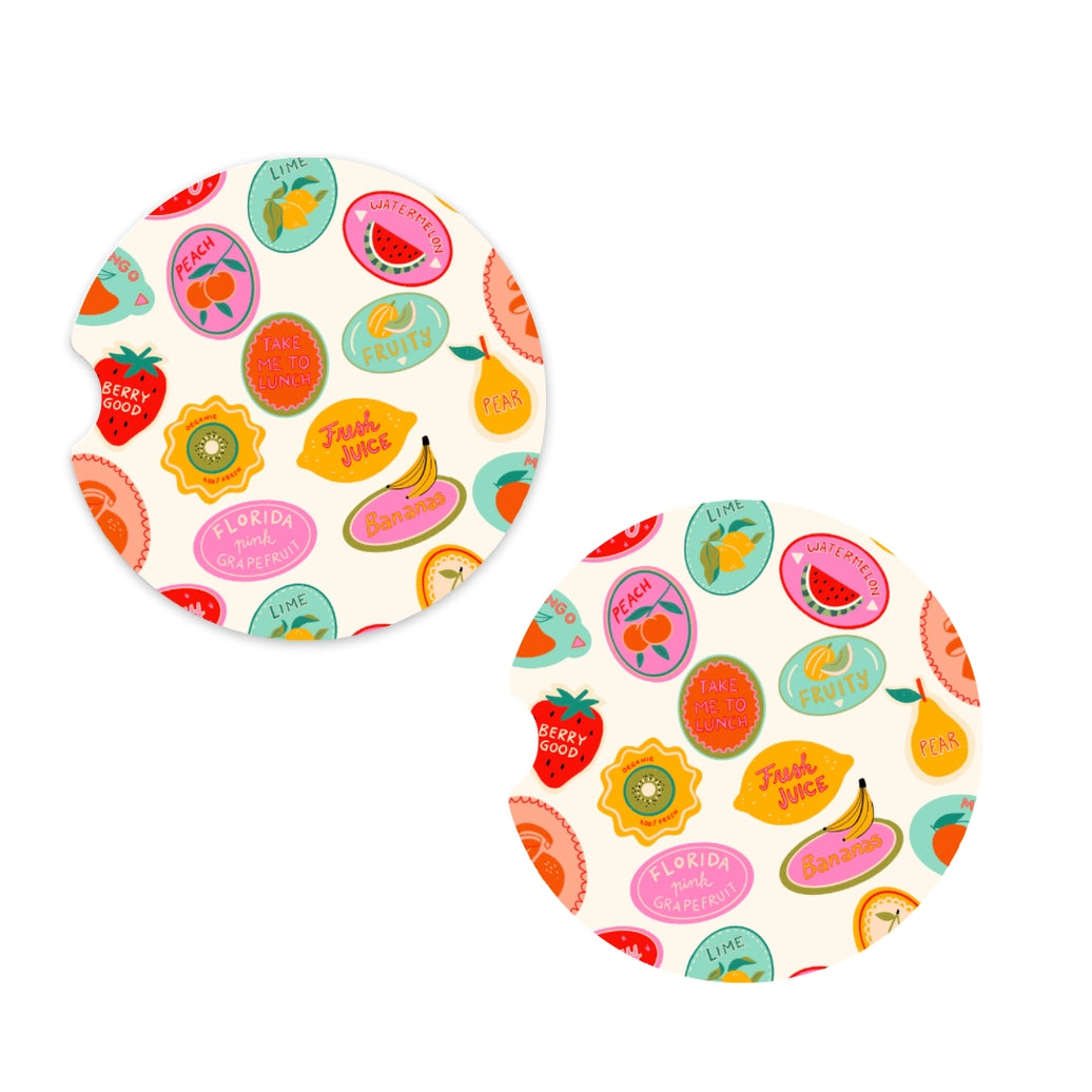 Farmers Market Car Coaster Set