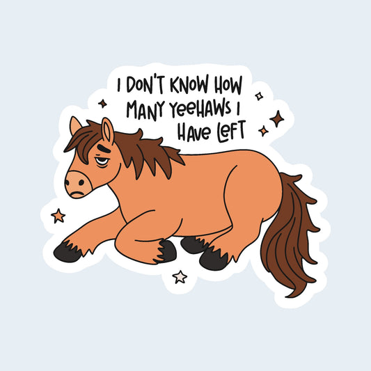 Yeehaws Left Sticker