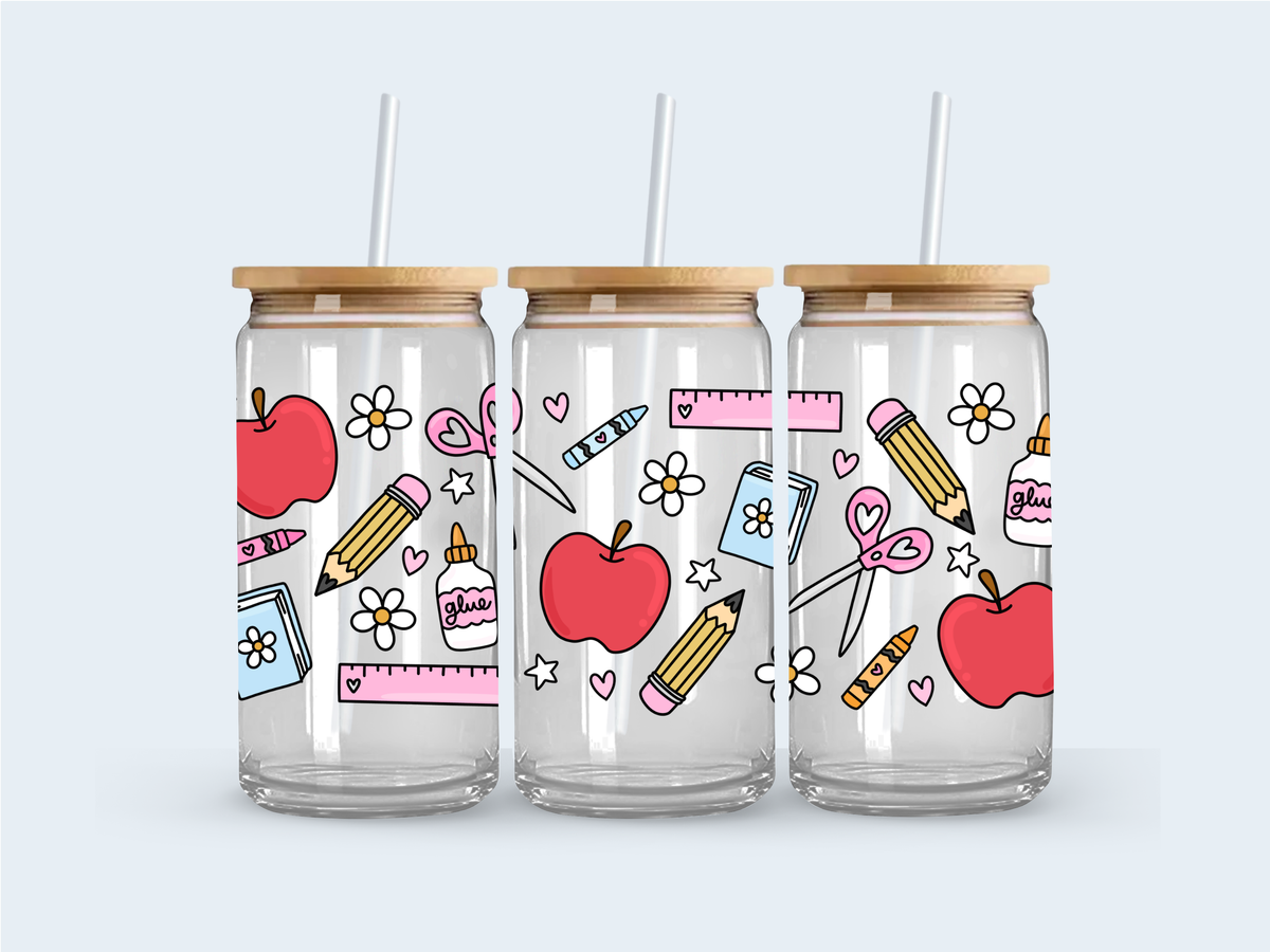 School glass cup