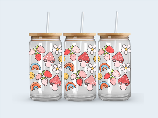 Happy glass cup