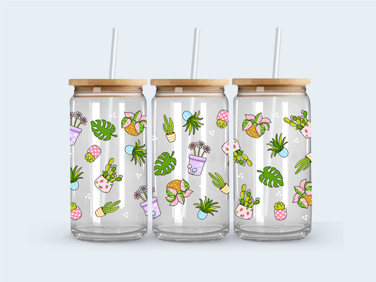 Plants glass cup