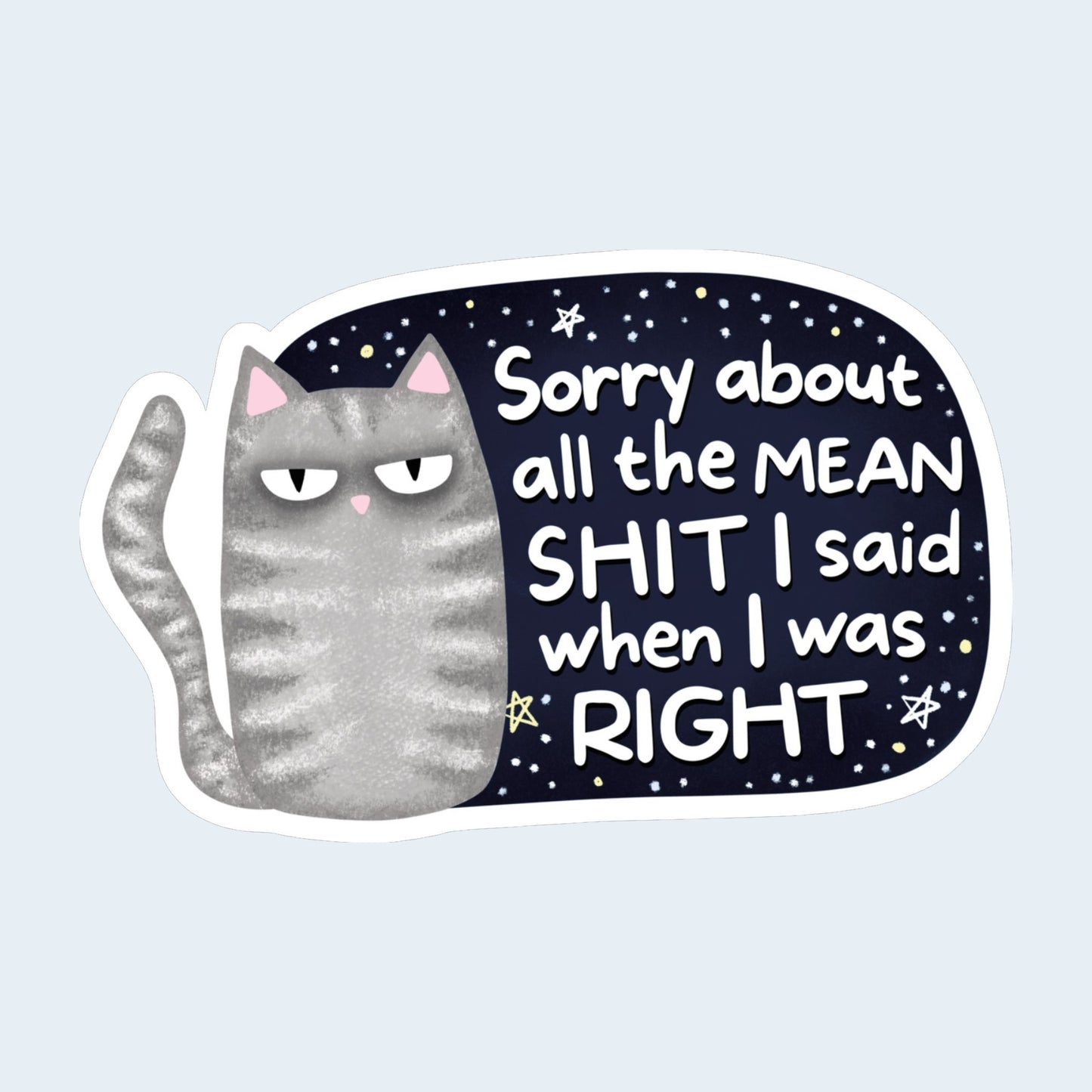 Snarky Cat Sticker