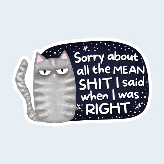 Snarky Cat Sticker