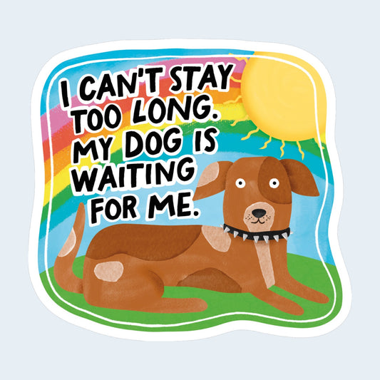 Dog Waiting Sticker