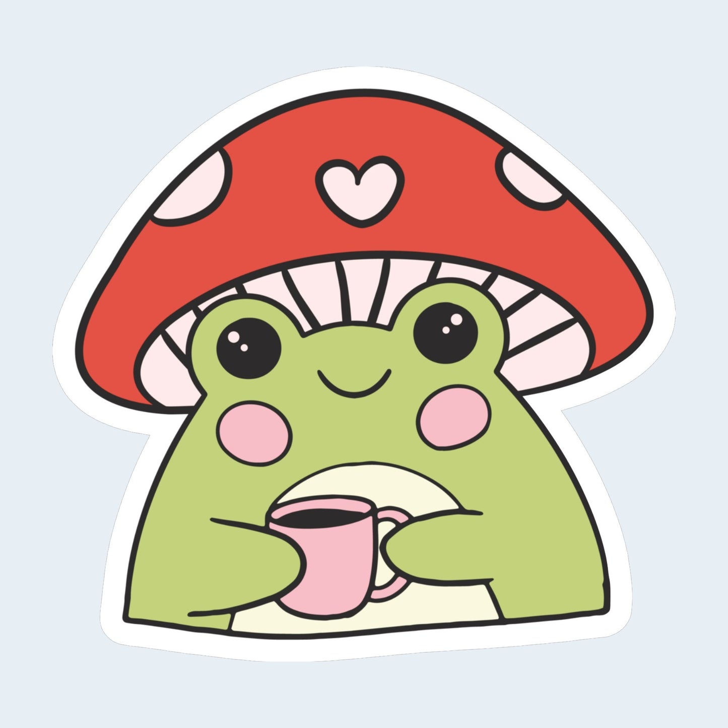 Mushroom Frog Sticker