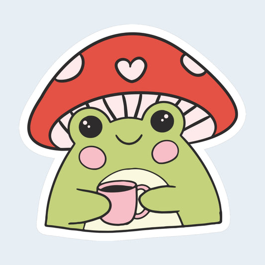 Mushroom Frog Sticker