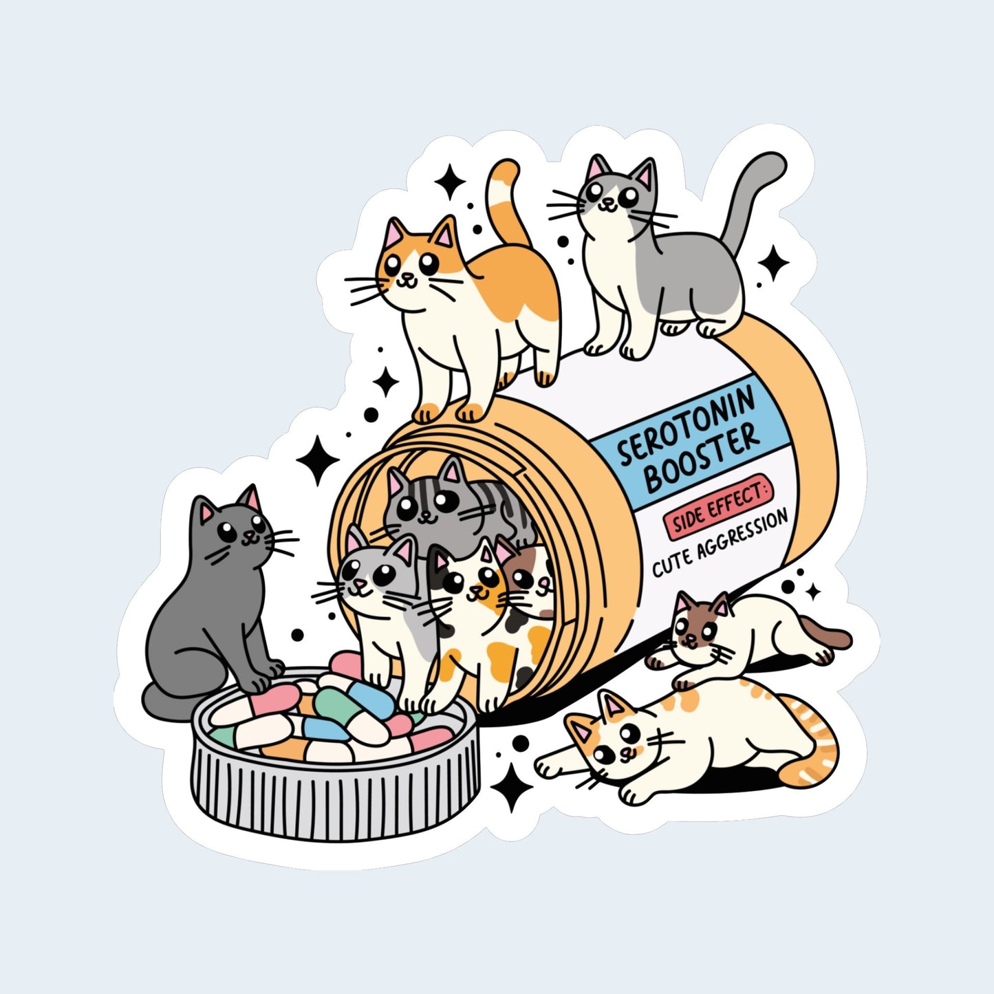 Cat Antidepressants Sticker