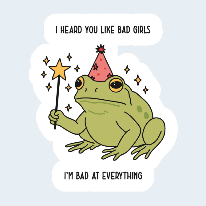 Bad at everything sticker