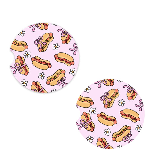 Hotdog Lover Car Coaster Set