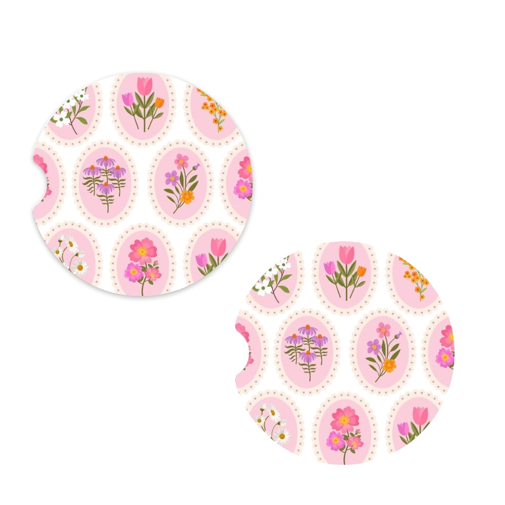 Flowers Car Coaster Set