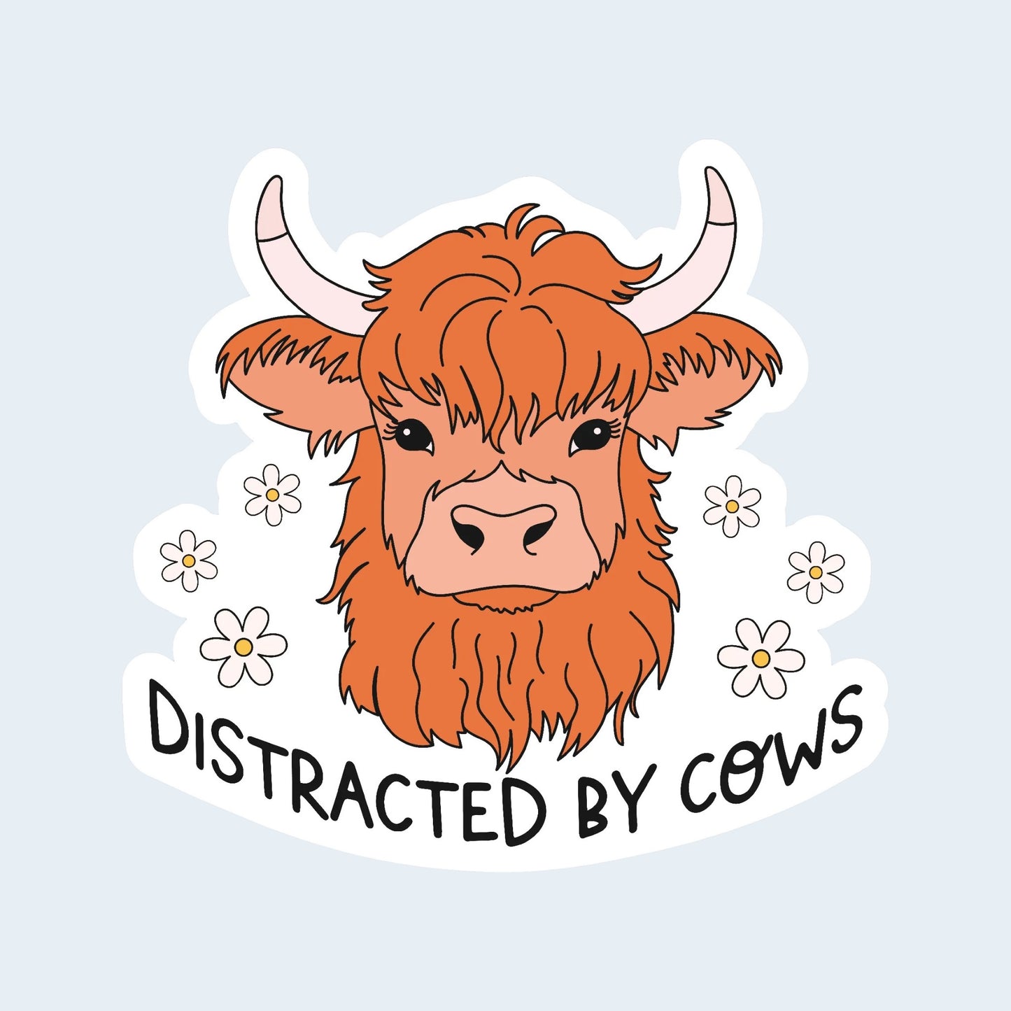 Distracted By Cows Sticker